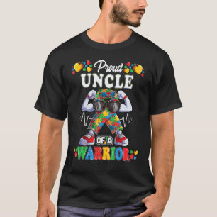 T-shirt Ruban Autistique Oncle énigme de la sensibilisatio