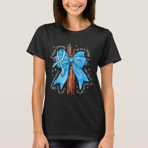T-shirt Ruban bleu de sensibilisation au diabète chrétien