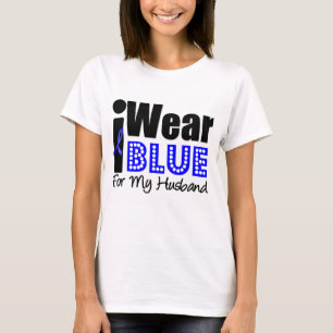 T-shirt Ruban bleu d'usage du cancer du colon I pour mon