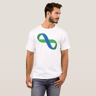 T-shirt Ruban bleu et vert d'infini