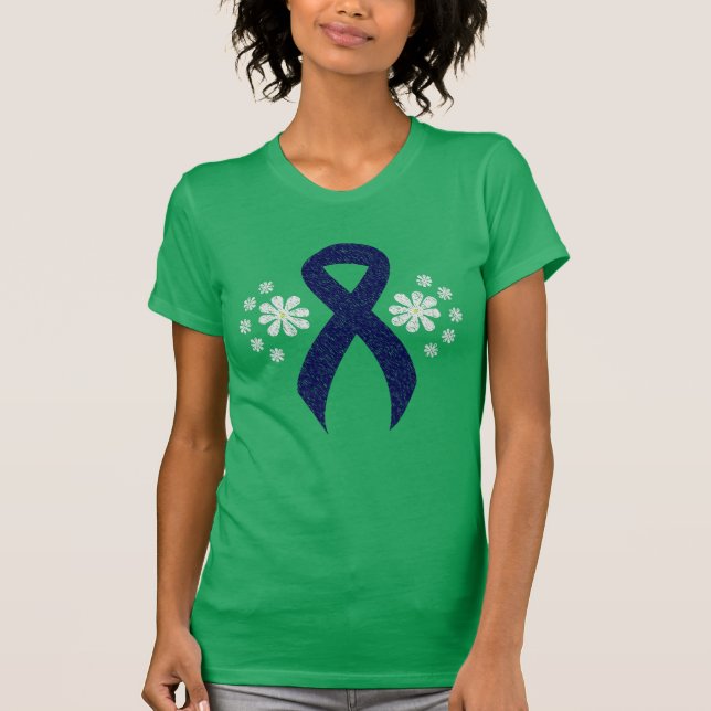 T-shirt Ruban bleu foncé (Devant)