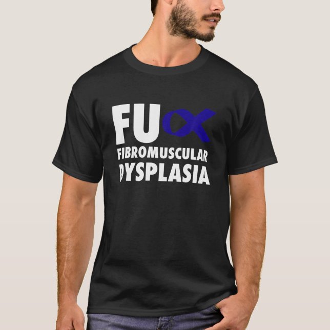 T-shirt Ruban bleu FU Fibromuscular Dysplasia - FMD (Devant)