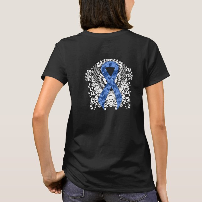 T-shirt Ruban bleu Paisley avec ailes (Dos)