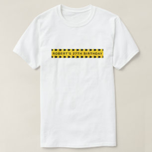 T-shirt Ruban d'avertissement de police jaune pour anniver
