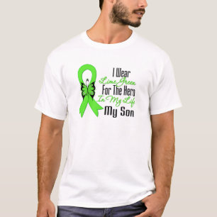 T-shirt Ruban de Cancer de lymphome mon héros mon fils