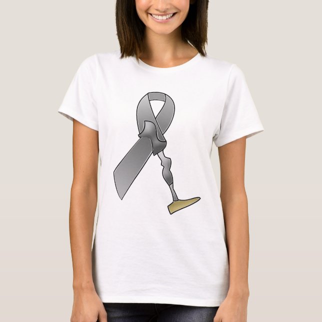 T-shirt Ruban de conscience d'amputé (Devant)