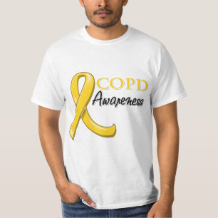 T-shirt Ruban de conscience de COPD (ruban d'or)