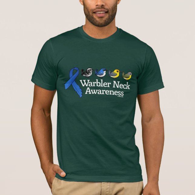 T-shirt Ruban de conscience de cou de fauvette (Devant)
