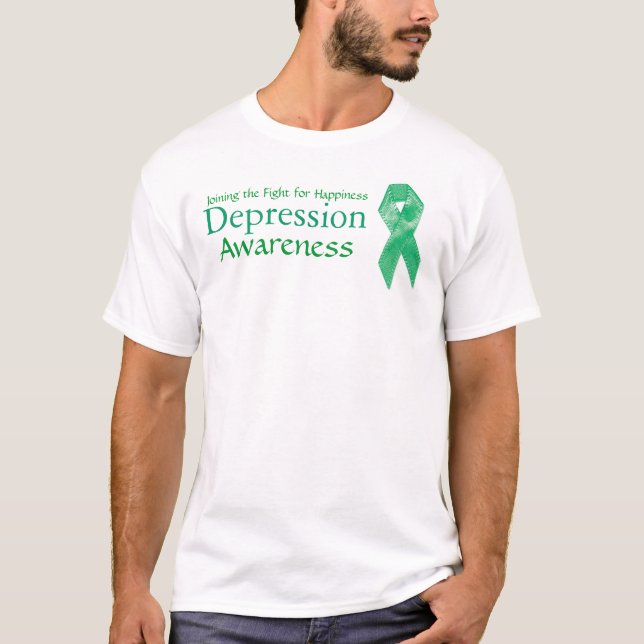 T-shirt Ruban de conscience de dépression (Devant)