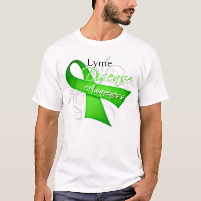 T-shirt Ruban de conscience de la maladie de Lyme (Devant)