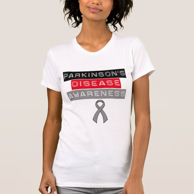 T-shirt Ruban de conscience de :maladie de Parkinson (Devant)