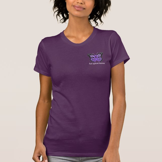 T-shirt Ruban de conscience de papillon de syndrome de (Devant)