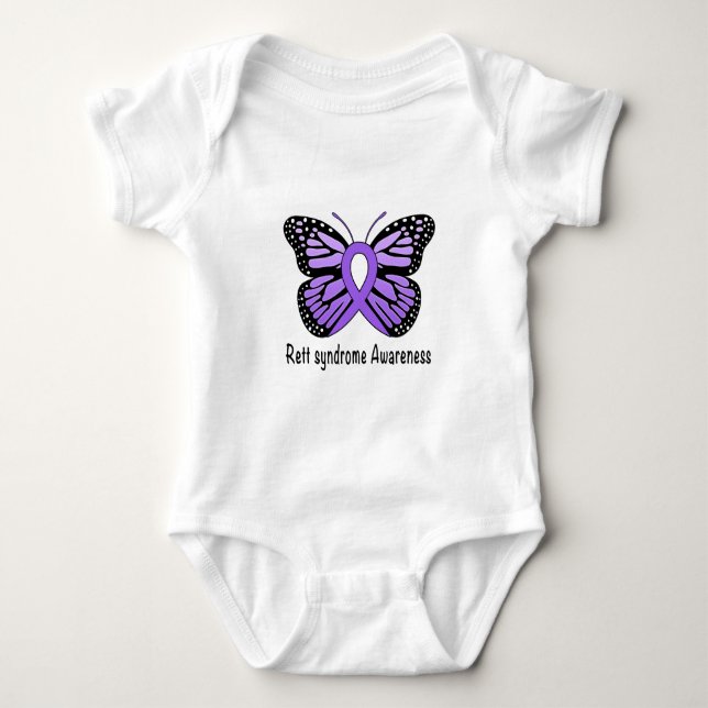 T-shirt Ruban de conscience de papillon de syndrome de (Devant)