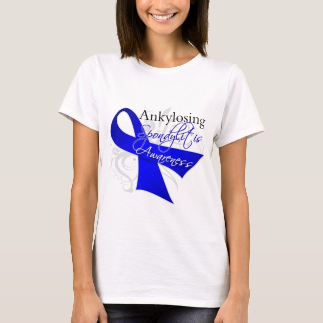 T-shirt Ruban de conscience de spondylarthrite ankylosante (Devant)
