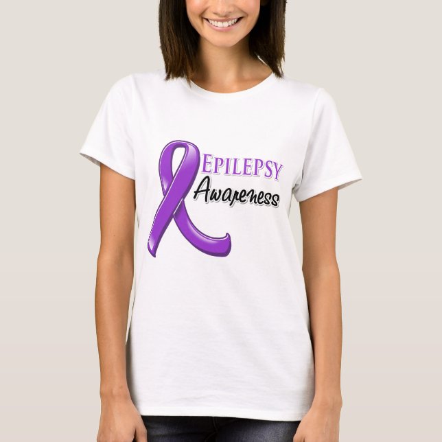 T-shirt Ruban de conscience d'épilepsie (Devant)