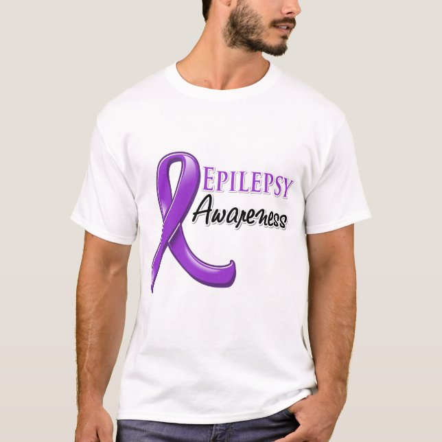 T-shirt Ruban de conscience d'épilepsie (Devant)