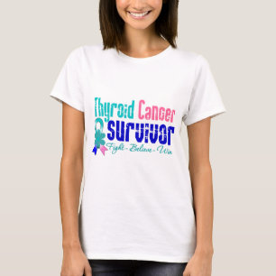 T-shirt Ruban de fleur de survivant de cancer de la