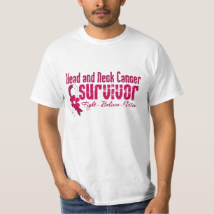 T-shirt Ruban de fleur de survivant de cancer de la tête