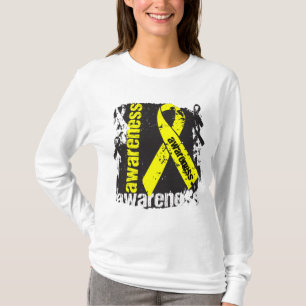 T-shirt Ruban de grunge de conscience de suicide