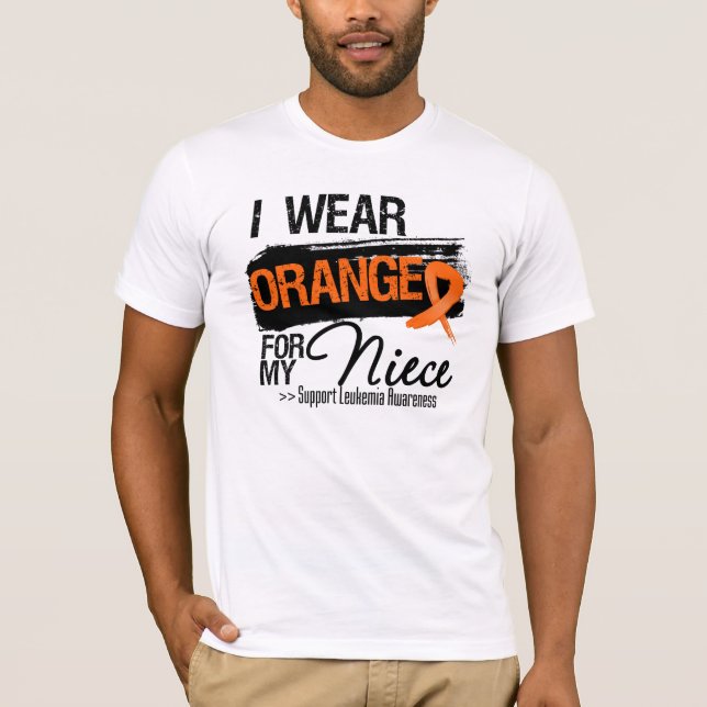 T-shirt Ruban de leucémie pour ma nièce (Devant)