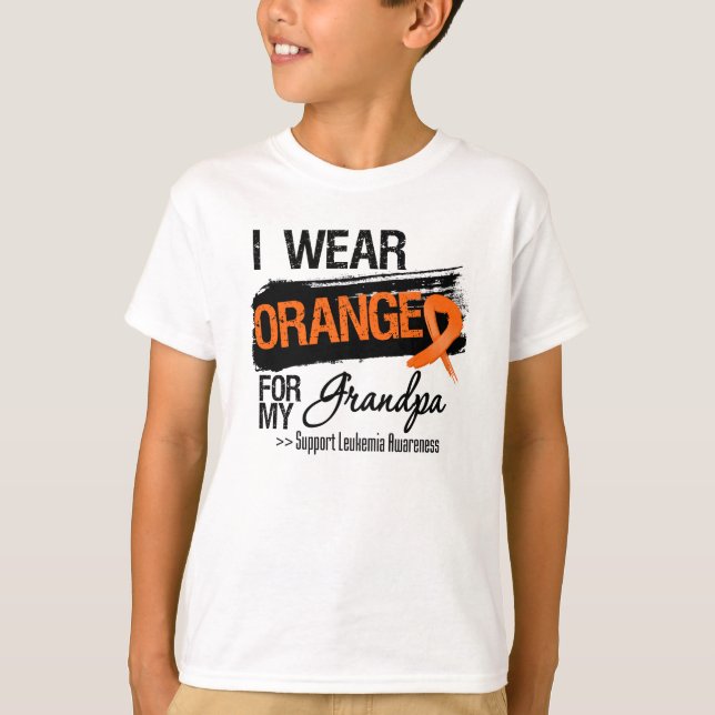 T-shirt Ruban de leucémie pour mon grand-papa (Devant)