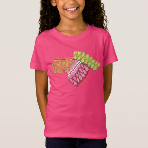 T-Shirt Ruban de Noël à l'ancienne Bonbons de Noël Sucré