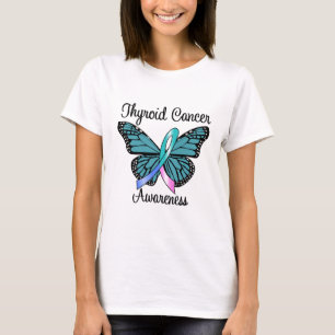 T-shirt Ruban de papillon de cancer de la thyroïde