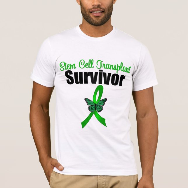 T-shirt Ruban de papillon de survivant de greffe de (Devant)