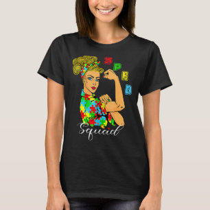 T-shirt Ruban de pièces de puzzle de l'équipe Sped Mois de