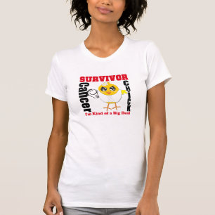 T-shirt Ruban de poussin de survivant de cancer de poumon
