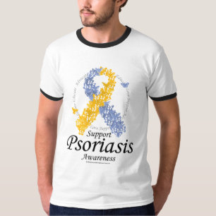T-shirt Ruban de psoriasis des papillons