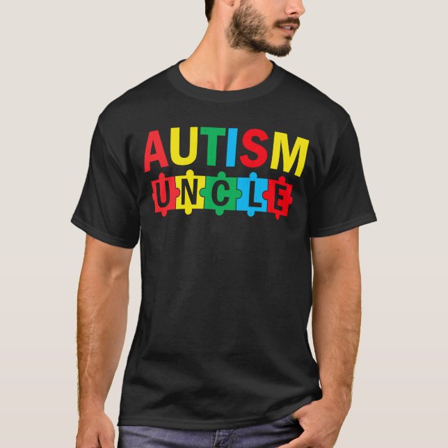 T-shirt Ruban de puzzle de sensibilisation à l'autisme Fie (Devant)