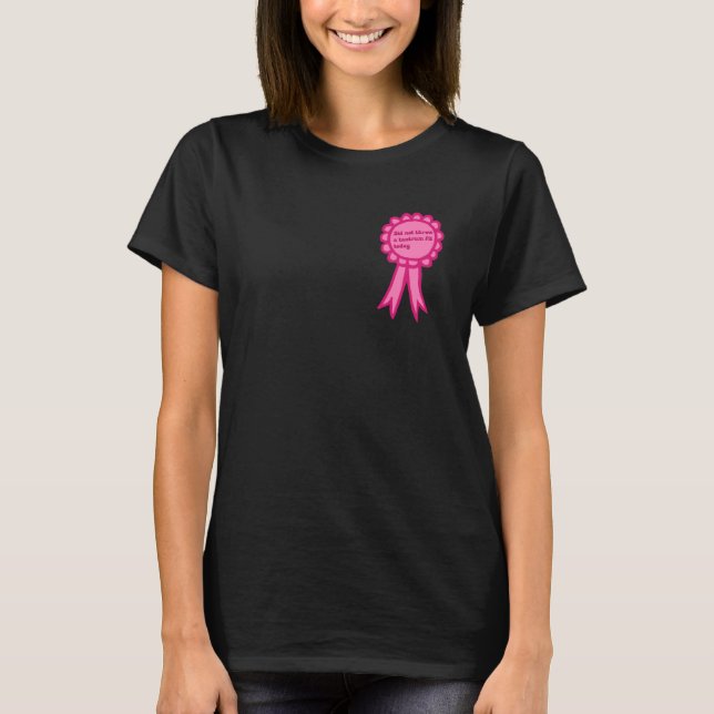 T-shirt Ruban de récompense rose pour crise de colère (Devant)