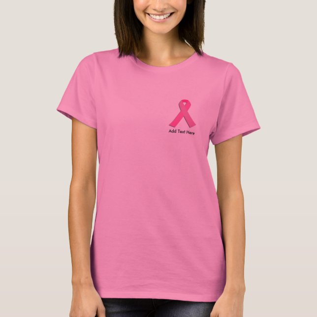 T-shirt Ruban de rose de conscience de cancer du sein (Devant)