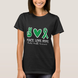 T-shirt Ruban de sensibilisation à la santé mentale Espoir