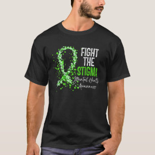 T-shirt Ruban de sensibilisation à la santé mentale Fight 