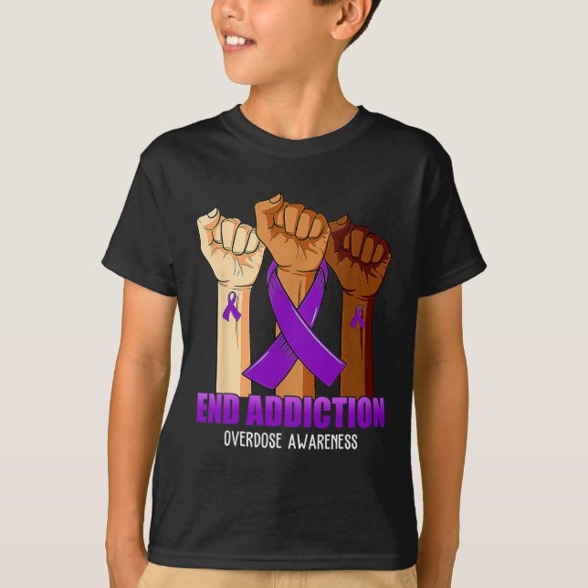 T-shirt Ruban de sensibilisation à la surdose (Devant)