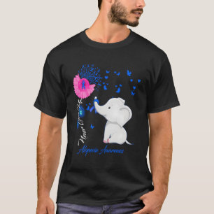 T-shirt Ruban de sensibilisation à l'alopécie de l'éléphan