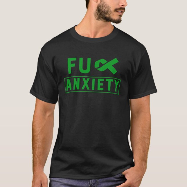 T-shirt Ruban de sensibilisation à l'anxiété dépression sa (Devant)