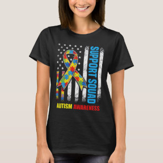 T-shirt ruban de sensibilisation à l'autisme équipe de sou