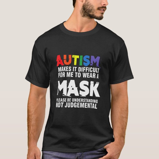 T-shirt Ruban de sensibilisation à l'autisme et de toléran (Devant)