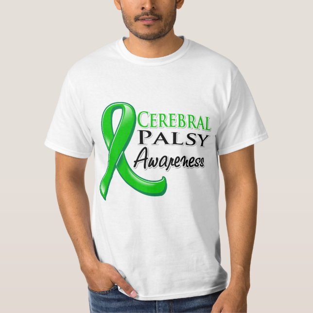 T-shirt Ruban de sensibilisation à l'infirmité motrice cér (Devant)