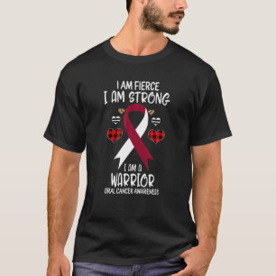 T-shirt Ruban de sensibilisation au cancer buccal Je Suis
