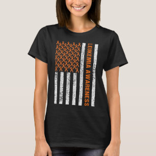 T-shirt Ruban de sensibilisation au cancer du sang Orange