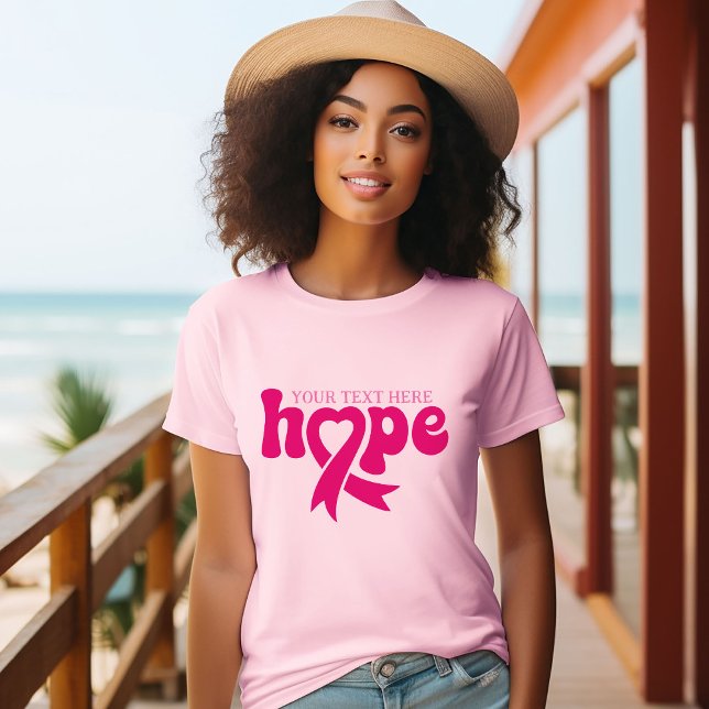 T-shirt Ruban de sensibilisation au cancer du sein Nom per (Créateur téléchargé)