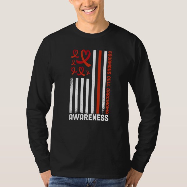 T-shirt Ruban de sensibilisation au carcinome des cellules (Devant)
