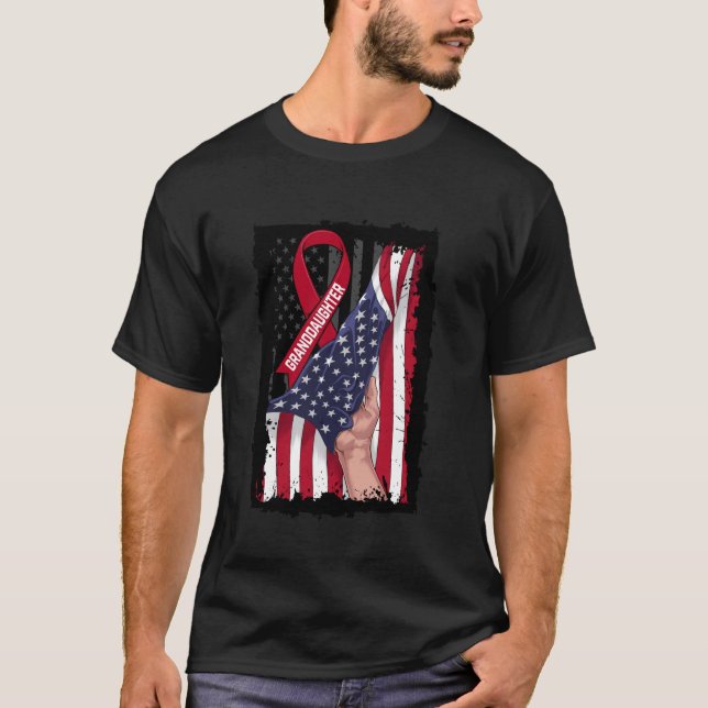 T-shirt Ruban de sensibilisation au myélome multiple de pe (Devant)