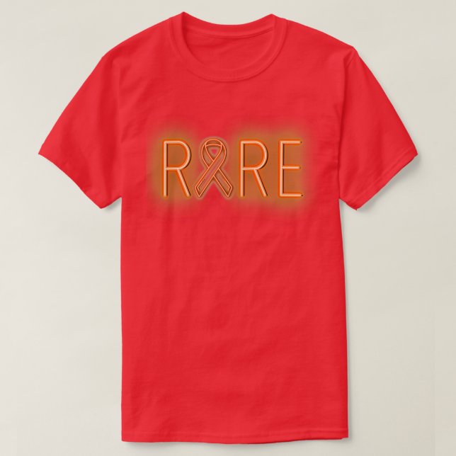 T-shirt Ruban de sensibilisation au néon orange RARE (Design devant)