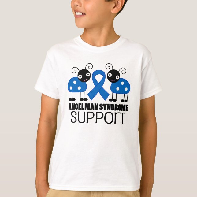 T-shirt Ruban de sensibilisation au syndrome d'Angelman (Devant)