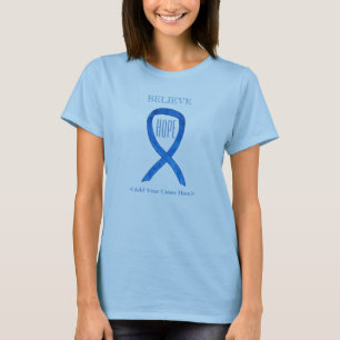 T-shirt Ruban de sensibilisation Bleu Vêtements sur mesure